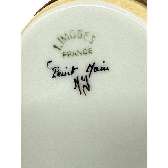 Limoges‎ Peint Main Ceramic Dog Trinket Box Bronze Hinges Decorative Details - Picture 9 of 10